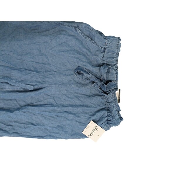Classic Concepts Womens Pull On Pants Tie/Bow Size Sm Elastic Waist Blue - Picture 2 of 4